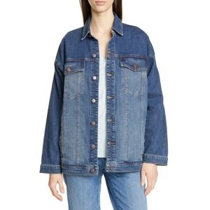 Classic Eileen Fisher Oversized Denim Jacket XXS